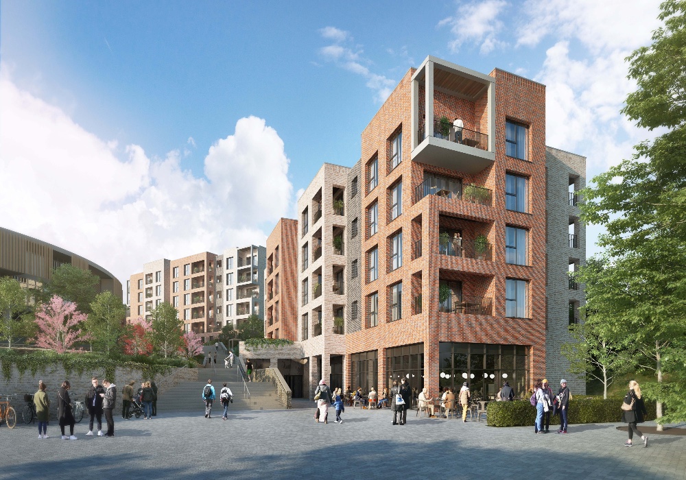 UK serviced apartment building exterior